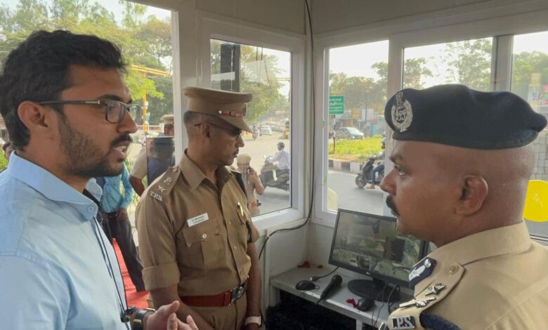 Automatic number plate recognition at Coimbatore customs junction