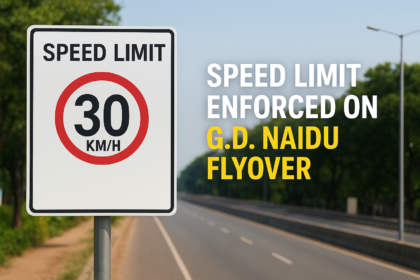 30 kmh Speed Limit on G.D. Naidu Road, Coimbatore