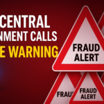 Fraud alert sign with police warning about fake government calls