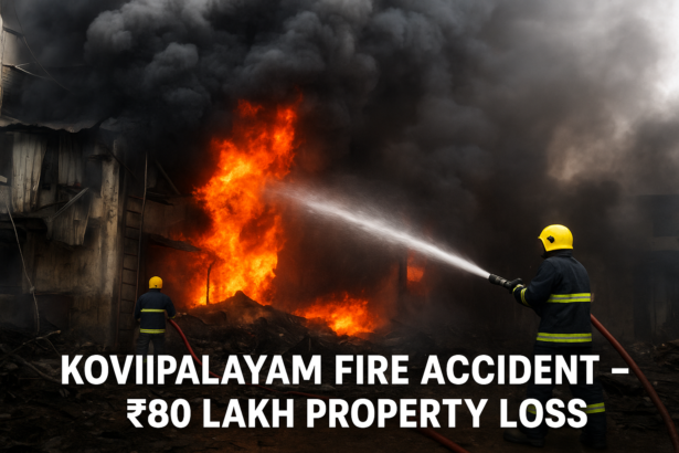 Fire Accident at Textile Mill in Kovilpalayam, Pollachi