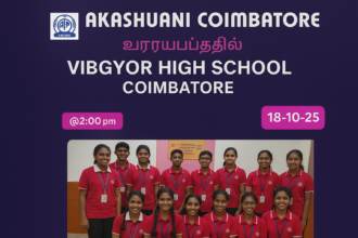 VIBGYOR High School students went live on Akashvani Coimbatore FM today at 2 PM, sharing stories, creativity, and school experiences on air.