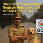 Police and civic officials in Chennai guiding residents to register their pets before the November 24 deadline under the Greater Chennai Corporation’s pet registration rule