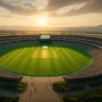 Aerial view of the upcoming International Cricket Stadium in Coimbatore