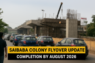 Ongoing flyover construction work at Coimbatore Saibaba Colony aimed at reducing traffic congestion