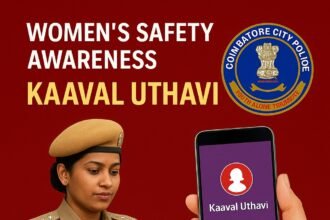 Coimbatore Police launch awareness video for Kaaval Uthavi App to promote women’s safety and emergency response in Tamil Nadu