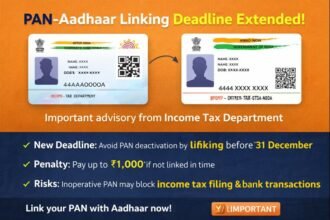 PAN-Aadhaar linking deadline extended – Income Tax Department advisory