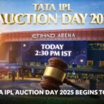 TATA IPL Auction Day 2025 underway at Etihad Arena with teams bidding for top players