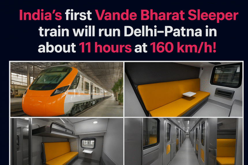 Interior and exterior images of India’s first Vande Bharat Sleeper Train on the Delhi-Patna route