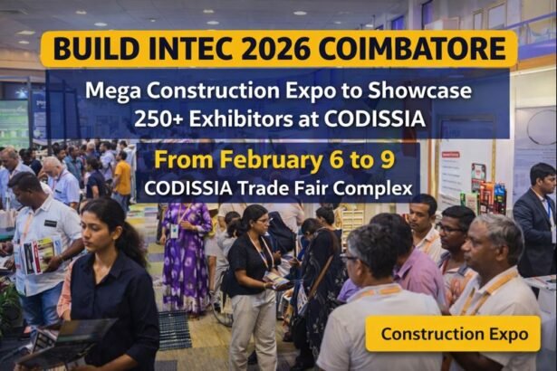 Build Intec 2026 Coimbatore showcasing construction materials and technology at CODISSIA Trade Fair Complex
