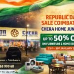 Chera Home Junction Republic Day Sale Coimbatore offering up to 50% off on furniture and home essentials