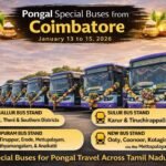 Pongal Special Buses from Coimbatore 2026 operating from Singanallur, Sulur, Gandhipuram and New Bus Stand