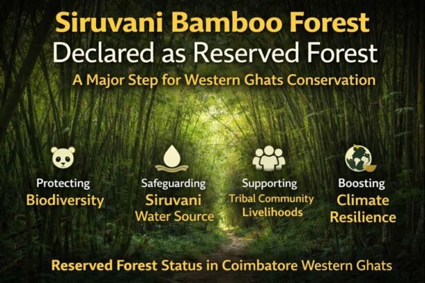 Siruvani bamboo forest reserved forest area in Coimbatore Western Ghats