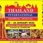 Thailand International Shopping Festival Coimbatore 2026 shopping stalls at Codissia Trade Fair Complex