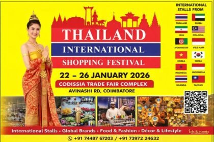 Thailand International Shopping Festival Coimbatore 2026 shopping stalls at Codissia Trade Fair Complex