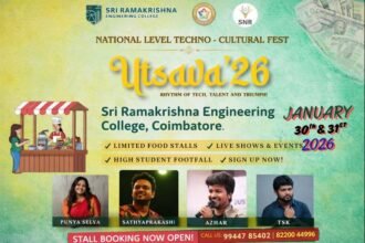 Utsava’26 National Level Techno-Cultural Fest at Sri Ramakrishna Engineering College Coimbatore