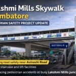 Lakshmi Mills Skywalk Coimbatore pedestrian skywalk near Avinashi Road