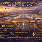 Coimbatore International Airport Expansion showing new terminal and runway development plan