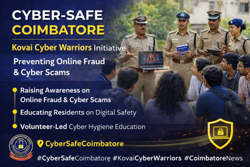 Cyber-Safe Coimbatore initiative awareness session conducted by Coimbatore City Police for students