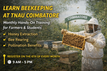 Learn beekeeping at TNAU Coimbatore with hands-on honey extraction and bee rearing training