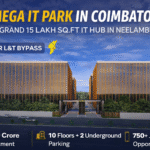Mega IT Park in Coimbatore under construction at Neelambur near L&T Bypass with 10 floor IT tower and underground parking