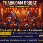 Thaikudam Bridge Live in Coimbatore 2026 performing at PSG Convention Centre Neelambur