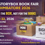 The StoryBox Book Fair Coimbatore 2026 Mini and Biggie box offer at Meenakshi Hall Avinashi Road