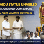 GD Naidu Statue Unveiled at VOC Ground Coimbatore during inauguration ceremony by Tamil Nadu Chief Minister