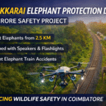 High-Tech Drones to Protect Elephants in Madukkarai detecting elephant movement near railway tracks in Coimbatore forest