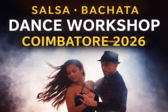 Salsa Bachata Dance Workshop Coimbatore 2026 showing couple performing partner dance at workshop event