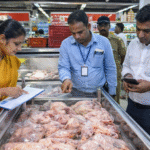 Food safety officials inspecting hypermarket over spoiled chicken sale coimbatore issue