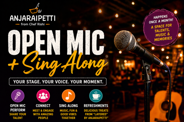 Anjaraipetti Open Mic Sing Along Coimbatore 2026 live music performance and talent showcase event