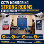 cctv monitoring strong rooms coimbatore voting machines election security