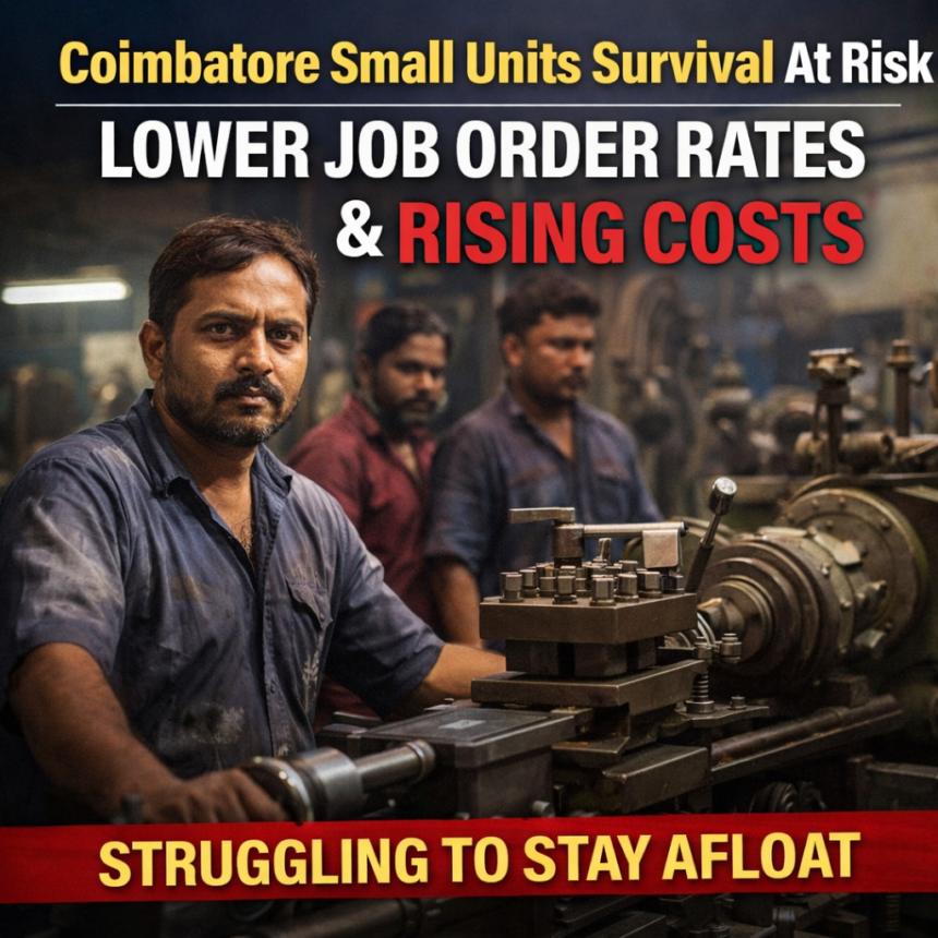 Coimbatore small industries facing challenges due to lower job order rates and rising costs