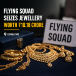 flying squad seizes gold diamond jewellery Coimbatore 2026 election checking CODISSIA seizure