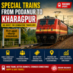 special trains Podanur to Kharagpur Coimbatore railway service update