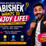 Audience excited for Abishek Wants to Enjoy Life comedy special featuring humor, music, and positive entertainment in Coimbatore