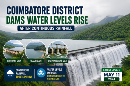 Coimbatore district dams water levels rise after continuous rainfall in Siruvani and Pillur regions