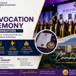 Newly qualified Chartered Accountants receiving certificates at the ICAI Convocation Ceremony in Coimbatore