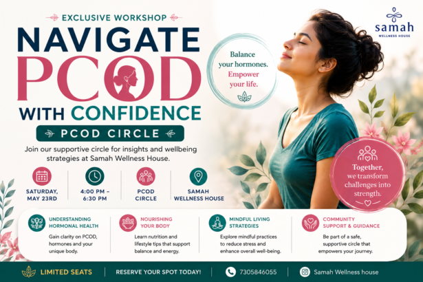 Women wellness and PCOD awareness workshop in Coimbatore conducted by Samah Wellness House focusing on hormonal balance and mindful living