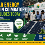 Visitors exploring solar energy technologies at the Solar Energy Expo in Coimbatore 2026