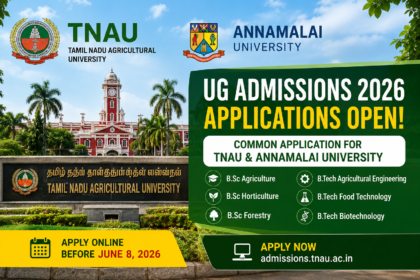 Students applying online for TNAU UG Admissions 2026 and Annamalai University agriculture degree courses