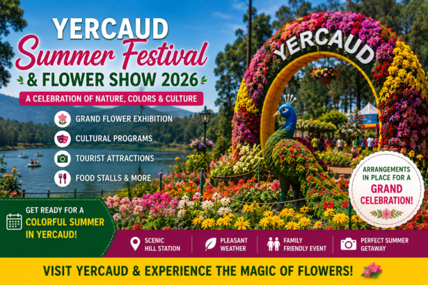 Visitors enjoying floral displays at the Yercaud Summer Festival and Flower Show 2026