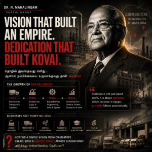 dr-n-mahalingam-vision-built-kovai-business-empire - Sakthi Group Founder Dr. N. Mahalingam