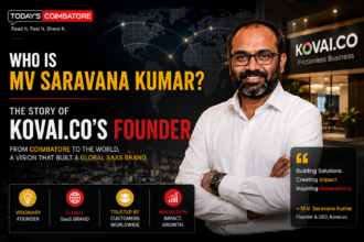 M.V. Saravana Kumar founder of Kovai.co featured image for Today’s Coimbatore article