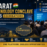 Bharat Technology Conclave 2026 Coimbatore featuring entrepreneurs, investors, startup founders and technology leaders networking at a major business event