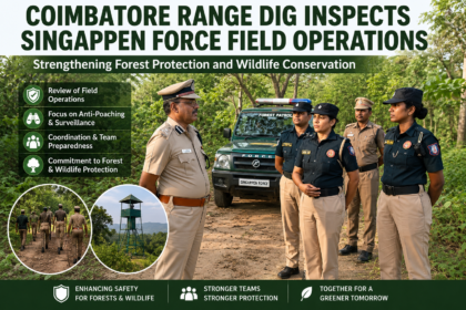 Coimbatore Range DIG reviewing Singappen Force field operations for forest and wildlife protection
