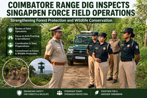 Coimbatore Range DIG reviewing Singappen Force field operations for forest and wildlife protection