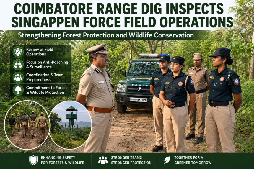 Coimbatore Range DIG reviewing Singappen Force field operations for forest and wildlife protection