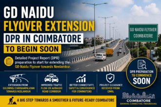 GD Naidu Flyover Extension DPR in Coimbatore showing Avinashi Road flyover expansion plan towards Neelambur