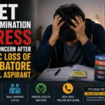 Students preparing for competitive examinations amid discussions on mental health and academic pressure
